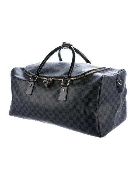 louis vuitton checkered duffle bag.